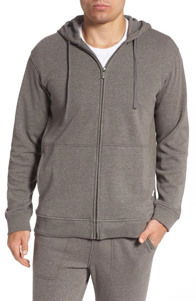 Shop Ugg Gordon Zip Hoodie In Grey