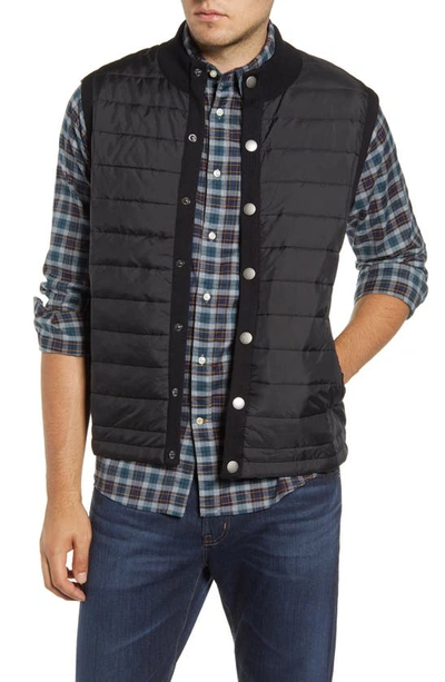 Shop Barbour Essential Mixed Media Vest In Black