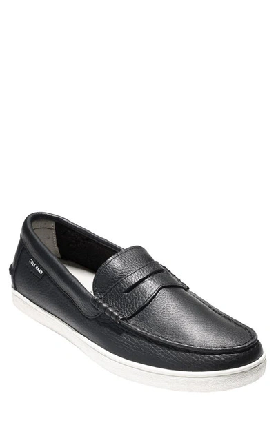 Shop Cole Haan 'pinch' Penny Loafer In Black Leather/ White