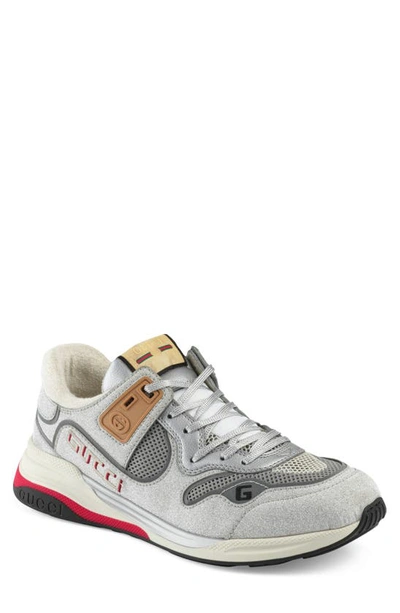 Shop Gucci Ultrapace Sneaker In Silver