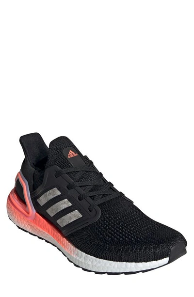 Shop Adidas Originals Ultraboost 20 Running Shoe In Core Black/ White/ Coral