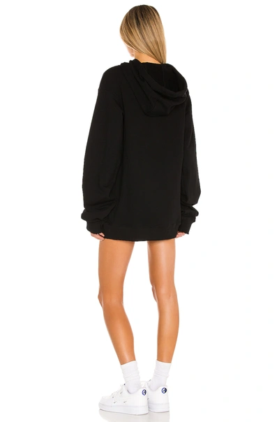Shop Danielle Guizio Dg Oversized Hoodie Dress In Black
