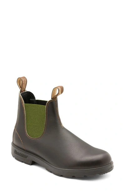 Shop Blundstone Footwear Blundstone Original 500 Water Resistant Chelsea Boot In Stout Brown/ Olive