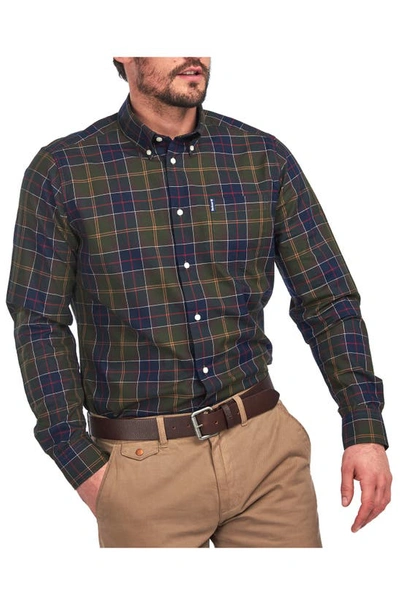 Shop Barbour Wetheram Plaid Button-down Twill Shirt In Classic Tartan