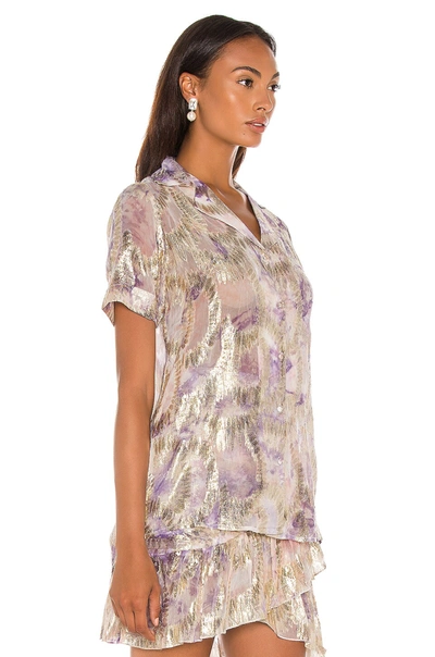 Shop Hemant & Nandita Vivir Blouse In Peach Lilac