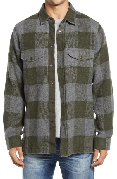 Shop Fjall Raven Canada Buffalo Check Button-up Shirt In Deep Forest