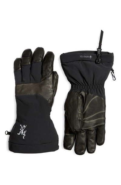 Shop Arc'teryx Fission Sv Gore-tex Gloves In Black/ Infrared