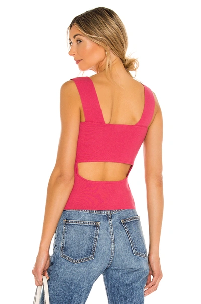 Shop 525 Open Back Square Neck Tank In Pout Pink