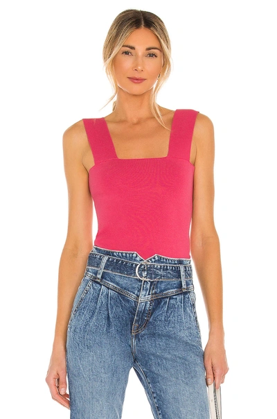 Shop 525 Open Back Square Neck Tank In Pout Pink
