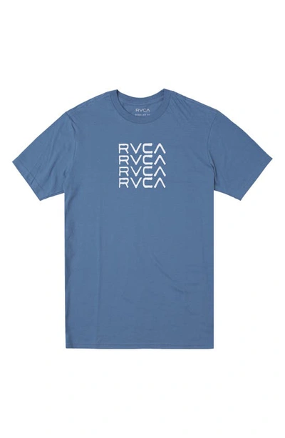 Shop Rvca Graphic Tee In Ash Blue