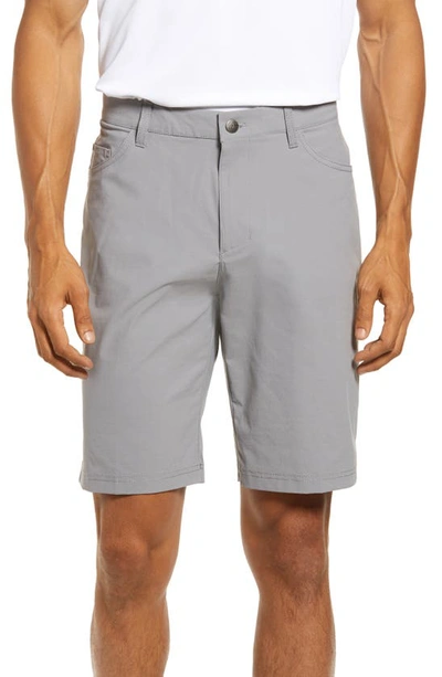 Shop Adidas Golf Go-to Water Repellent Five Pocket Shorts In Grey Three