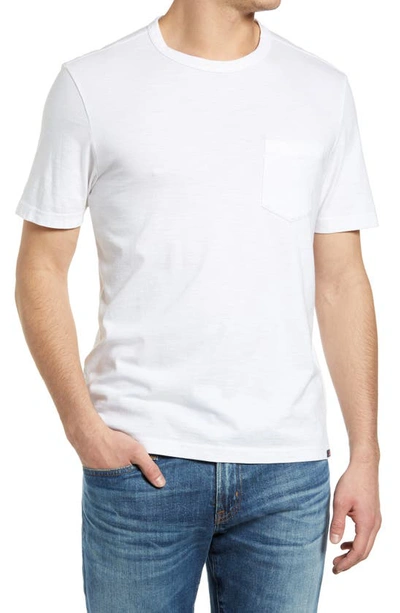 Shop Faherty Organic Cotton Pocket T-shirt In White