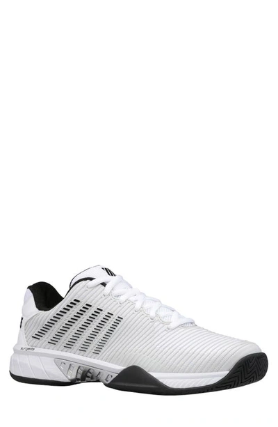 Shop K-swiss Hypercourt Express 2 Tennis Shoe In White/ Black/ Black