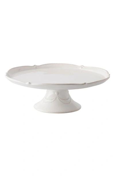 Shop Juliska Berry & Thread Ceramic Cake Stand In Whitewash