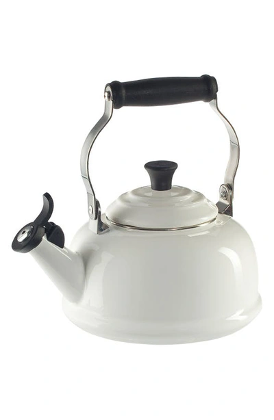 Shop Le Creuset Classic Whistling Tea Kettle In White