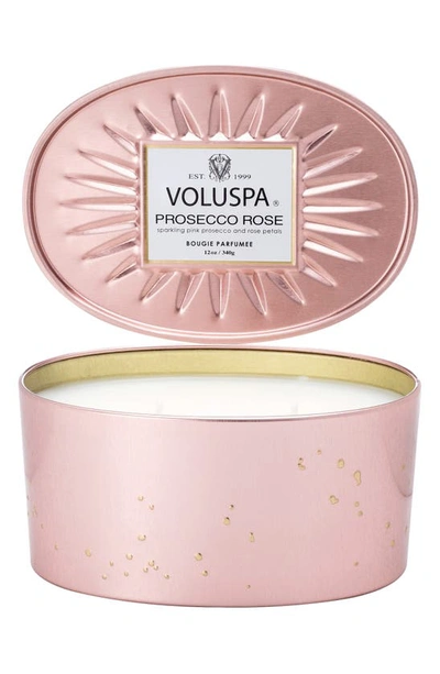 Shop Voluspa Vermeil Prosecco Rose Oval Tin Two-wick Candle