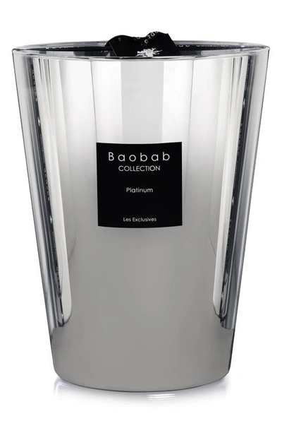 Shop Baobab Collection Les Exclusives Platinum Silver Candle In Platinum- Large