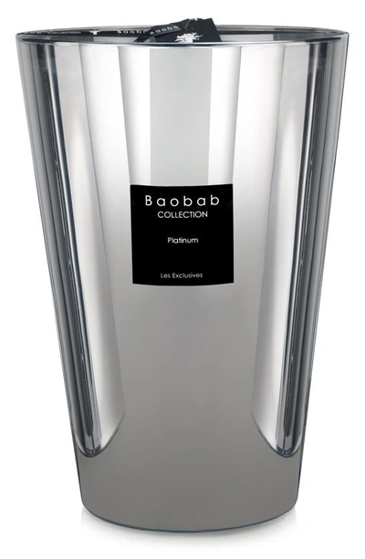 Shop Baobab Collection Les Exclusives Platinum Silver Candle In Platinum- Extra Large