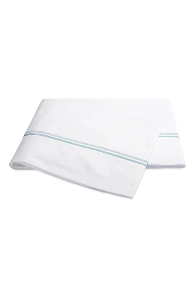 Shop Matouk Essex 350 Thread Count Flat Sheet In Pool