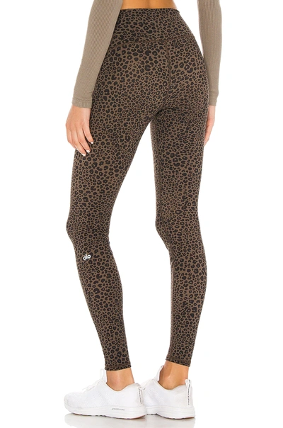 Shop Alo Yoga Leggings Vapor In Olive Branch