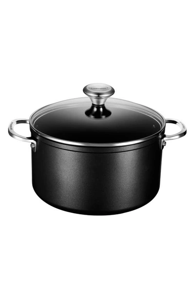 Shop Le Creuset 6.3-quart Toughened Nonstick Pro Stockpot In Black