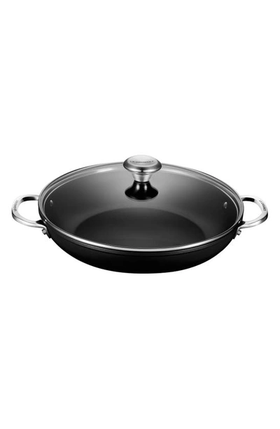 Shop Le Creuset 4-quart Toughened Nonstick Pro Braiser & Lid In Black