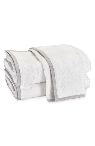 Shop Matouk Enzo Cotton Guest Hand Towel In Quartz
