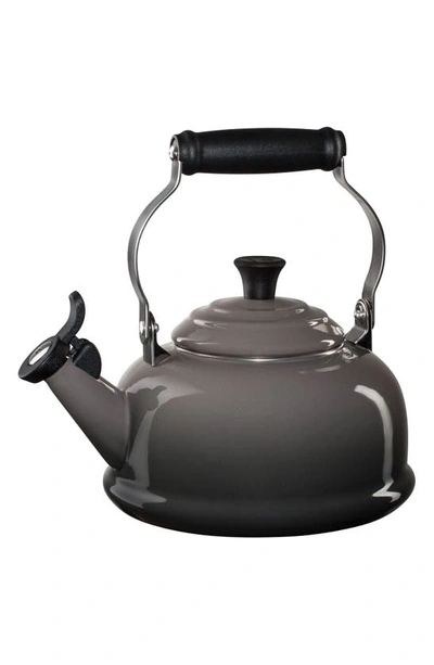 Shop Le Creuset Classic Whistling Tea Kettle In Oyster