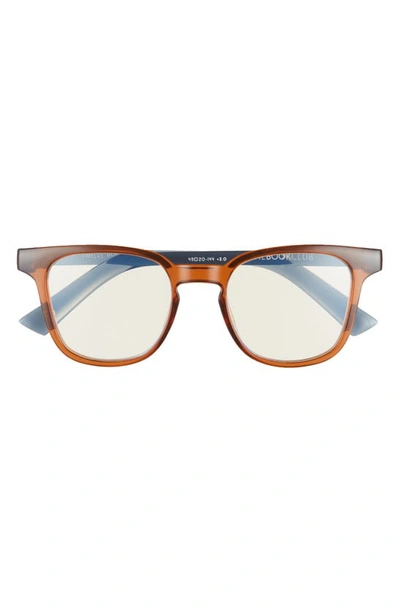 Shop The Book Club Twelve Hungry Bens 49mm Blue Light Blocking Reading Glasses In Clay Spruce