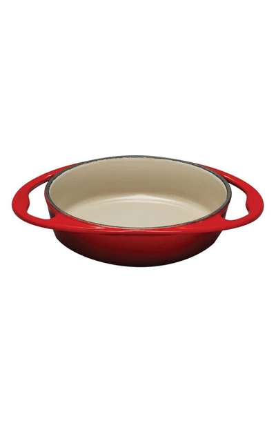 Shop Le Creuset Heritage 2 Quart Tarte Tatin Dish In Cerise