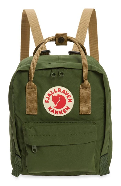 Shop Fjall Raven Mini Kånken Water Resistant Backpack In Spruce Green-clay