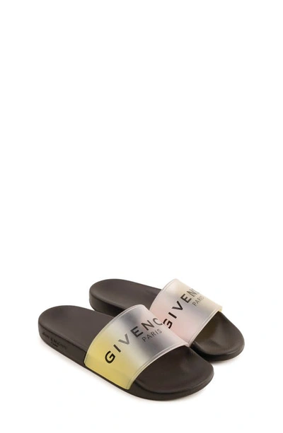 Shop Givenchy Logo Slide Sandal In Iridescent