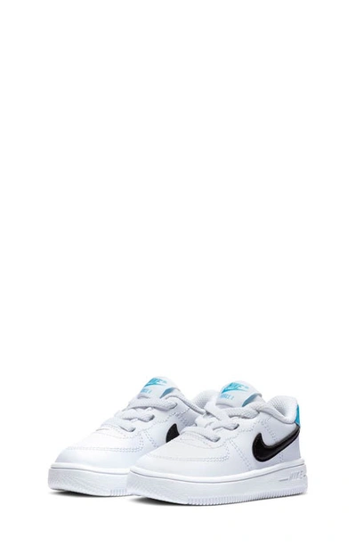Shop Nike Kids' Air Force 1 '18 Sneaker In White/ Black/ Blue Fury