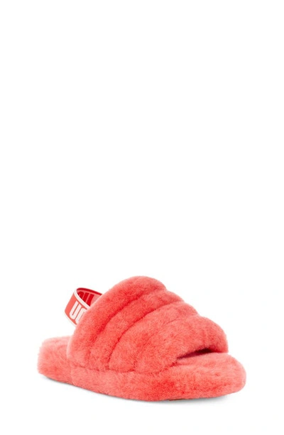 Shop Ugg Toddler Girl's  Fluff Yeah Slide Sandal In Pop Coral