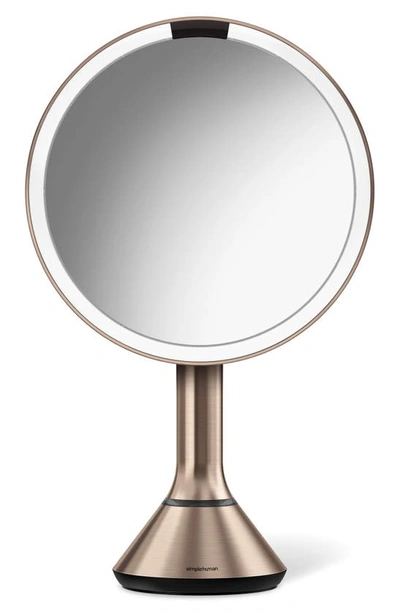 Shop Simplehuman 8-inch Sensor Mirror With Brightness Control In Rose Gold