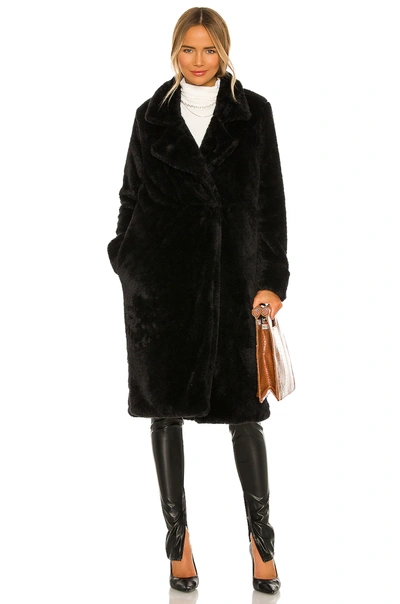 Shop Lovers & Friends Teddy Fur Coat In Black