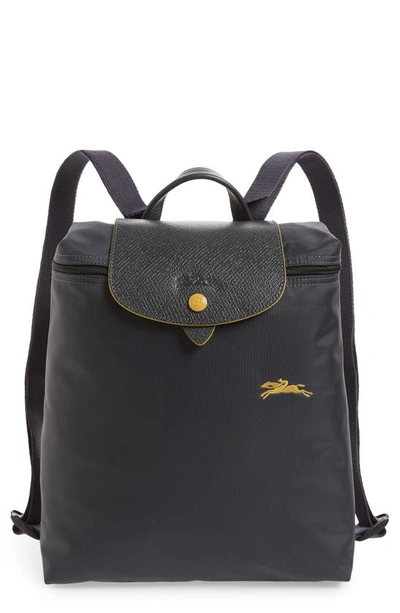 Shop Longchamp Le Pliage Club Backpack In Gunmetal