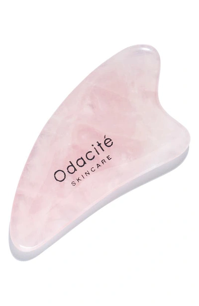 Shop Odacite Crystal Contour Gua Sha Beauty Tool In Rose Quartz