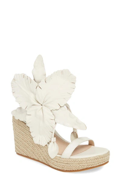 Shop Cecelia New York Lily Platform Wedge Sandal In Alabaster