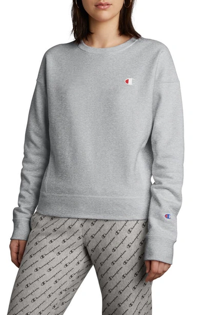 Shop Champion Reverse Weave Sweatshirt In Oxford Grey