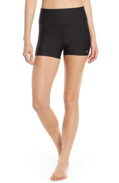 Shop Alo Yoga Airlift High Waist Shorts In Black