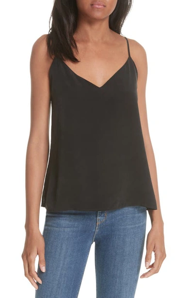 Shop L Agence 'jane' Silk Tank In Black