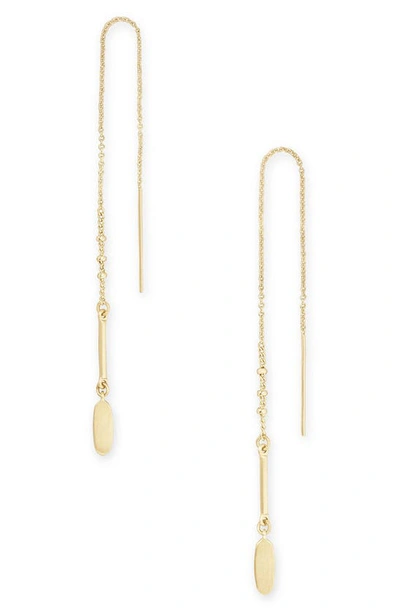 Shop Kendra Scott Fern Threader Earrings In Gold