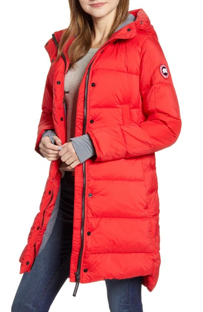 Shop Canada Goose Alliston Packable Down Coat In Red