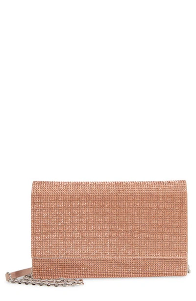 Shop Judith Leiber Couture Fizzoni Beaded Clutch In Rose Gold/ Silver