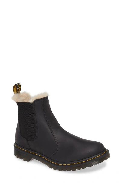 Shop Dr. Martens' 2976 Faux Shearling Chelsea Boot In Black Wyoming