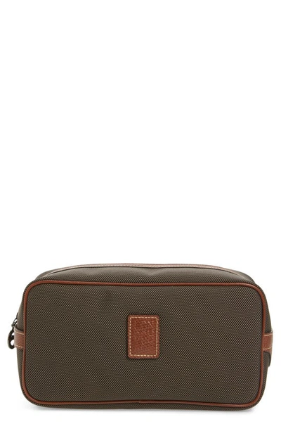 Shop Longchamp Boxford Canvas & Leather Cosmetics Case In Brown