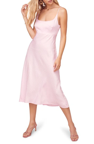 Shop Astr Joan Midi Sundress In Bubblegum-pink