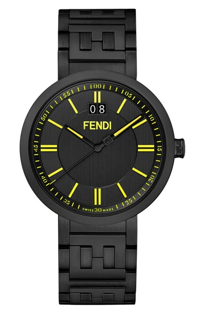 Shop Fendi Forever  Bracelet Watch, 39mm In Black