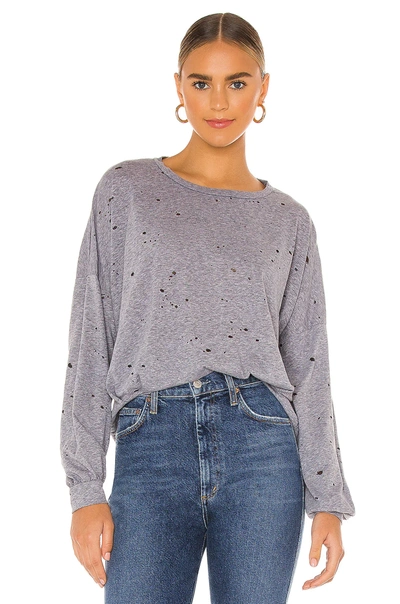 Shop Michael Lauren Downey Pullover In Heather Grey